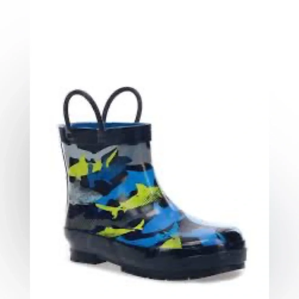 NEW!! western chief boys shorty ankle rain boots blue size 3M Big Boys